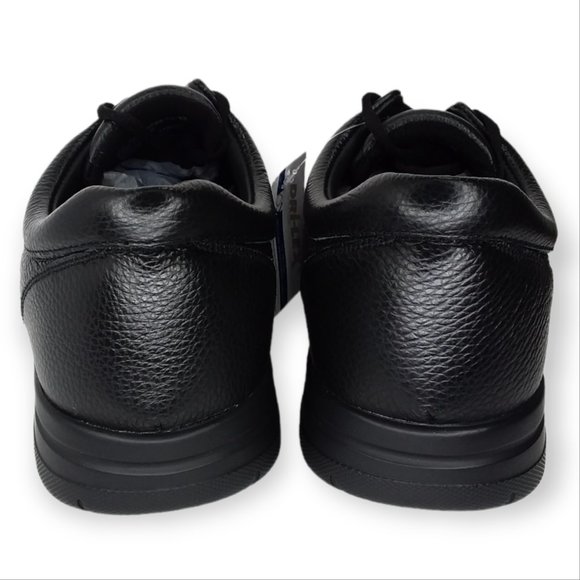NWT Drew Walker II Oxford Shoes Size 10 4W Black Leather Orthopedic Dri-Lex